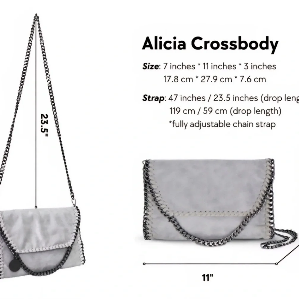 Mersi Alicia bag Gunmetal Chain Shoulder Bag - Picture 10 of 11